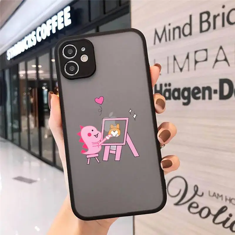 

dog cat pig pet cute animal Phone Cases Matte Transparent for iPhone 7 8 11 12 s mini pro X XS XR MAX Plus cover funda