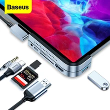 Baseus USB Type C HUB for iPad Pro 2021 2020 Air 5 4K HD HDMI-compatible Docking Station USB 3.0 PD USBC HUB Adapter for Macbook
