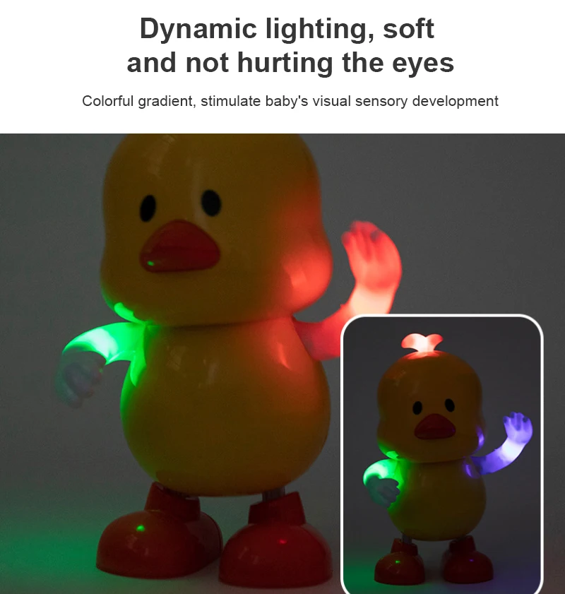 Electric Dancing Robot Little Yellow Duck Penguin Dinosaur Light Music Children's Toy | Игрушки и хобби