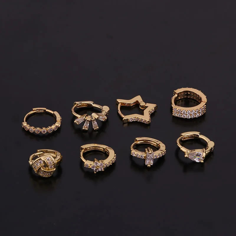 Серьги-гвоздики для ушей с цирконом 1 шт. | Украшения и аксессуары