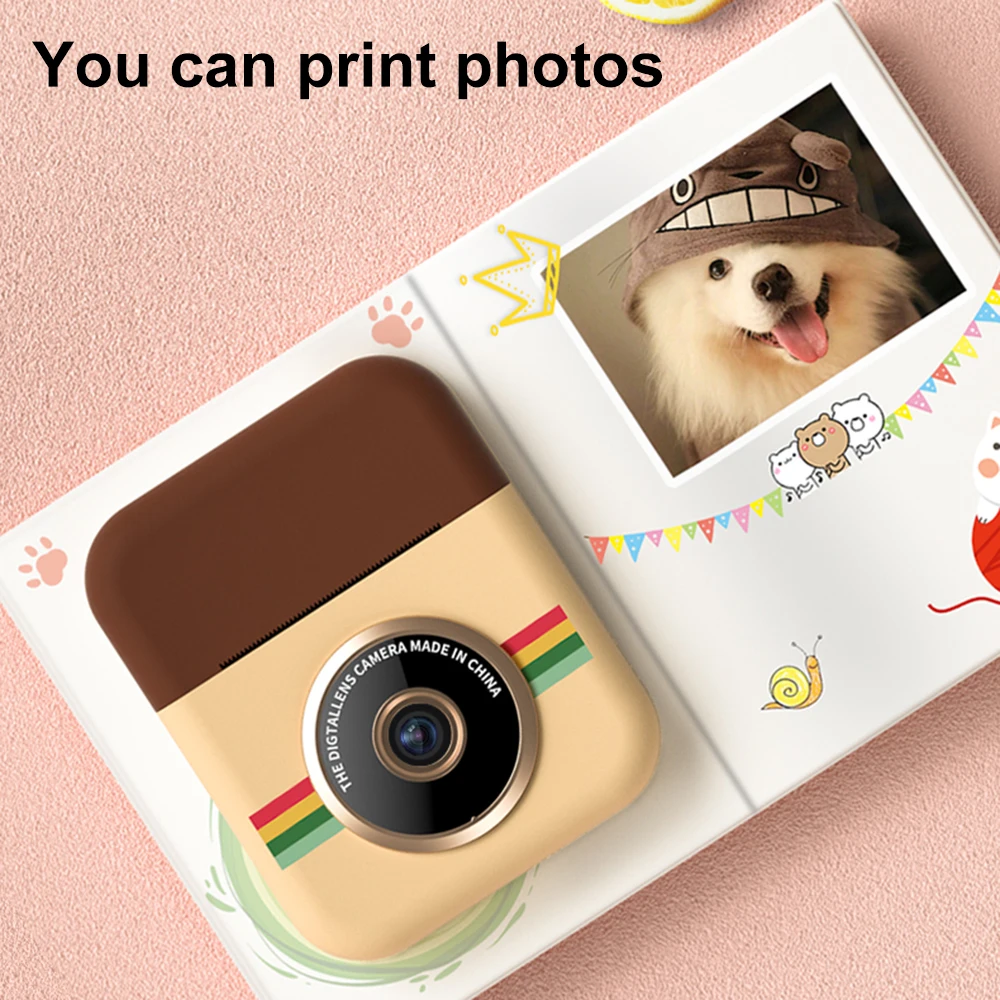 

Cute Children's Instantane Camera Toys For Kids Girls Video Digital Polaroid Camera Instant Print Camera Christmas Birthday Gift