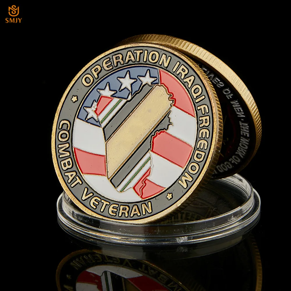 Значок военной медали США, военно-морских сил, спецсил, операций, ИК, свобода боевых действий, ветеран США, бейдж, сувенирная монета