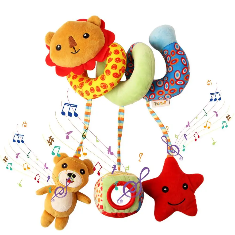 

Детские погремушки мобильные игрушки для малышей Подвесные Игрушки для новорожденных Мягкие погремушки в виде животных Музыкальные мобил...