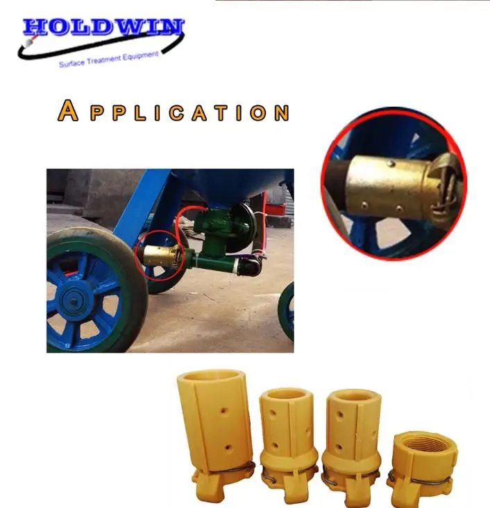 HOLDWIN желтый Быстрая нейлон муфты для шланга пескоструйной обработки песка