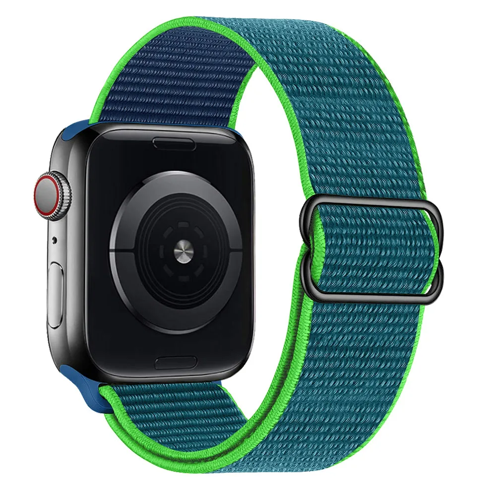 Elastic Sport loop for Apple watch band 44mm 40mm 38mm 42mm Adjustable Nylon Solo Loop Bracelet iWatch series 3 4 5 6 se