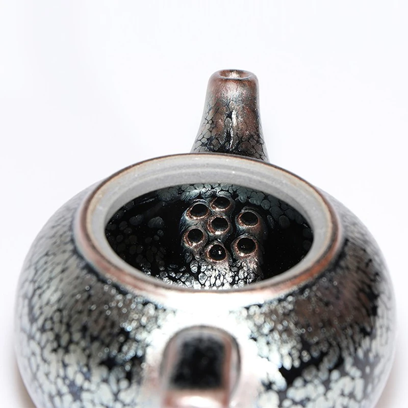 JZ136 чайный чайник фильтр Tenmoku фарфоровый ручной работы подарочная упаковка