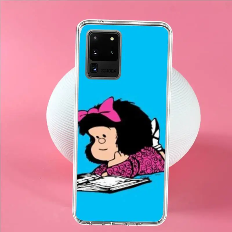 

Hot cute Mafalda Phone Case For Samsung S6 S7 S7 edge S8 S8 Plus S9 S9 Plus S10 S10 plus S10 E(lite)