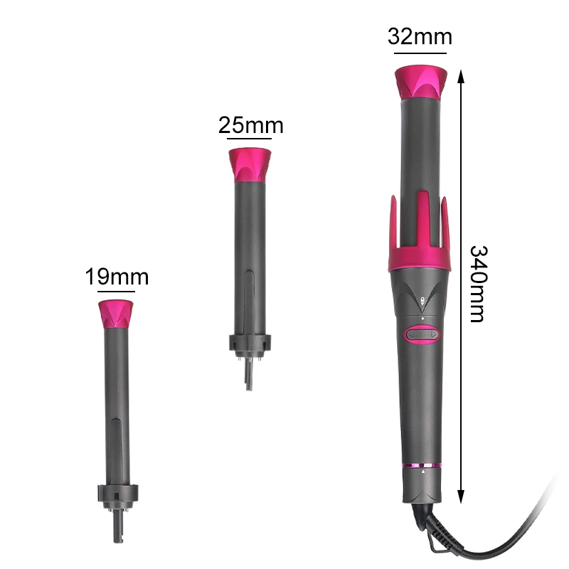 

3Gear 3 heads Automatic Curling Stick Electric Hair Curler Curling Iron Electric Rotating Perm Hair Large Wave Styling Device