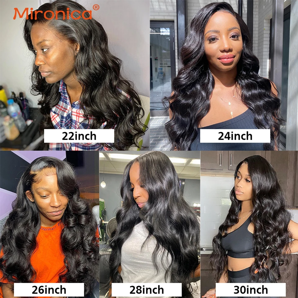 

Mironica Body Wave Bundles With Closures 5x5 6x6 4x4 Brazilian Remy Human Hair Lace Frontal Closure With Bundles For Black Women