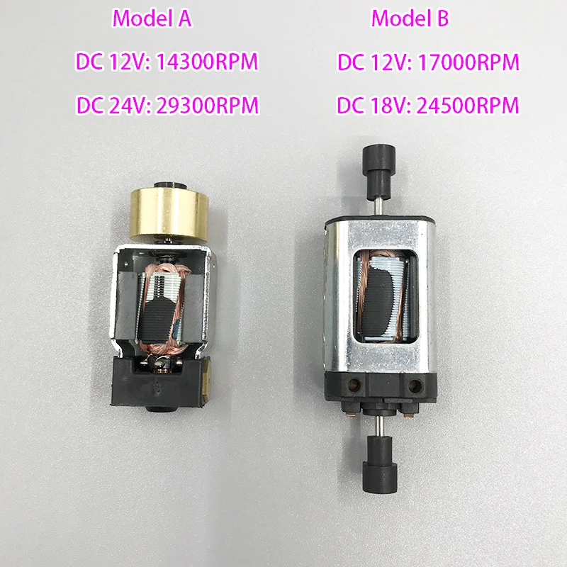 Micro 5-pole Rotor Motor DC 12V-24V High Speed Compensation Carbon Brush with With Copper Wheels Flywheel for HO Car Rail Train |