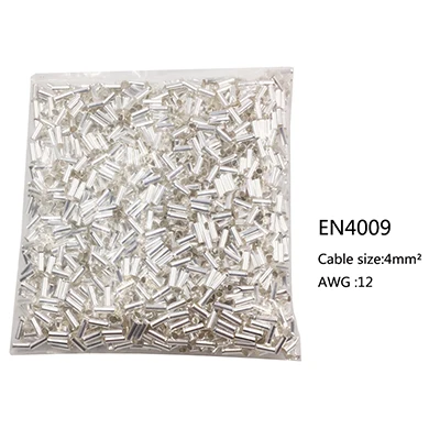 1000PCS EN4009 Трубчатые обжимные клеммы холодного пресса и электрические разъемы(тип TG), электрические провода разъемы для кабеля 1,5-25 мм2 AWG16-4 - Цвет: 1000PCS EN4009