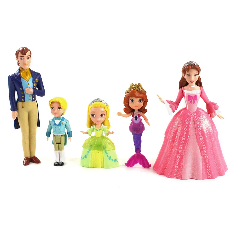 5pcs/set Princess Sofia Sophia PVC Action Figures Model Toys Dolls Christmas Gifts For Children 8.5cm-15cm | Игрушки и хобби