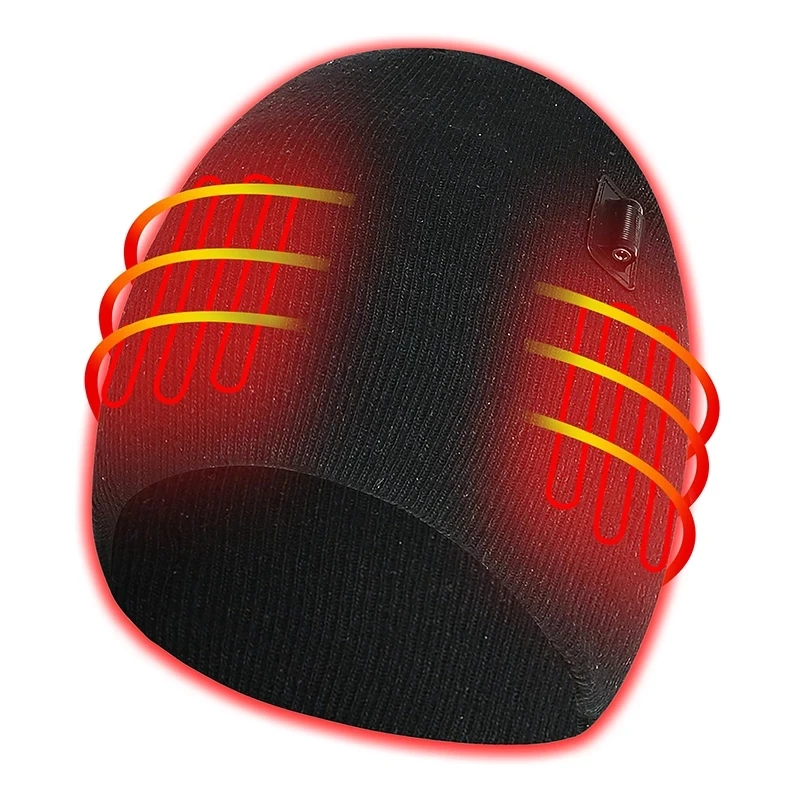 Winter Electric Heated Hats Men Women USB Heating Caps Outdoor Sport Heat Hat Cycling Hiking Windproof Ski Cap Warm Cap