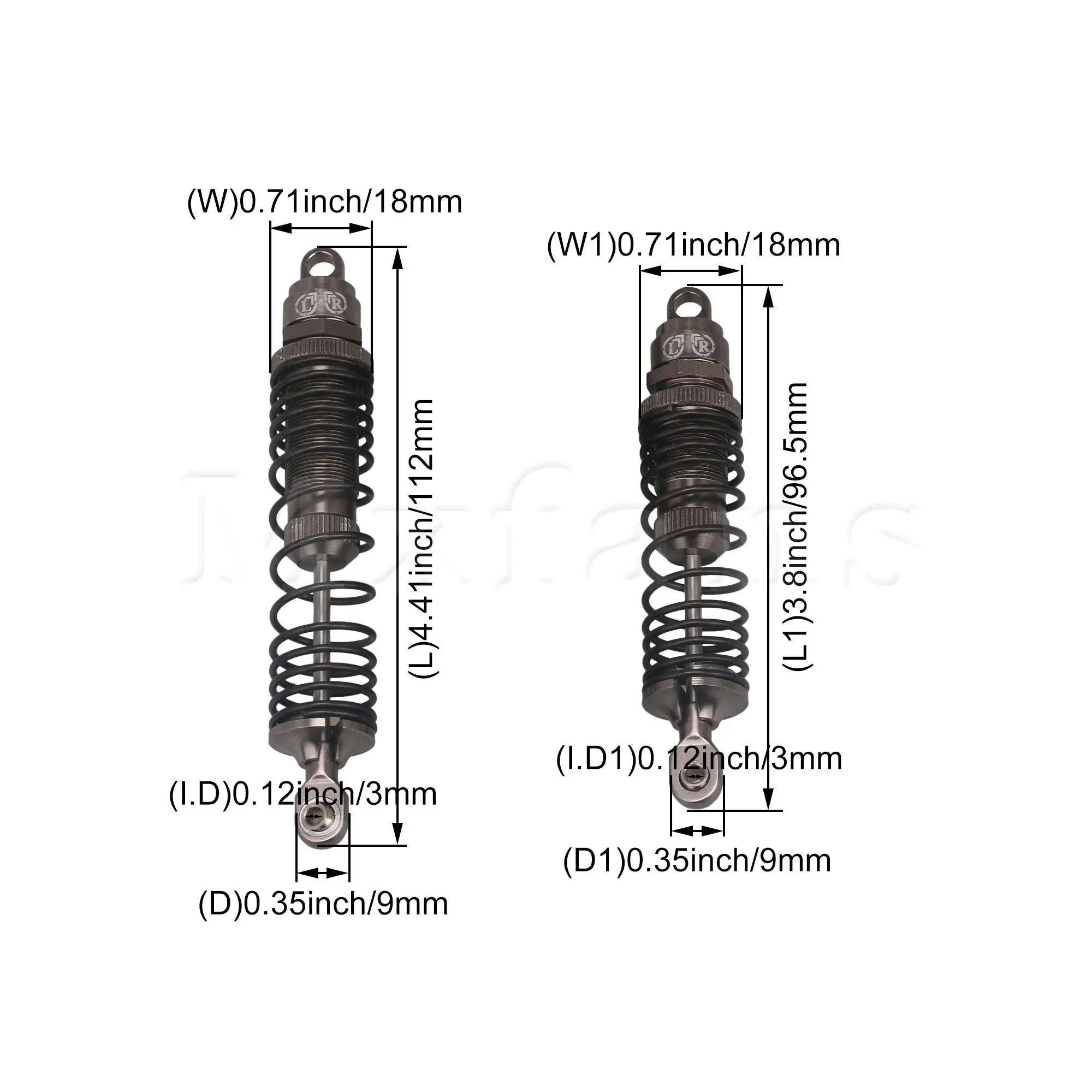 

Mxfans 4x Shock Absorber 3762A Replacement for TRXXAS RC Model Car Titanium