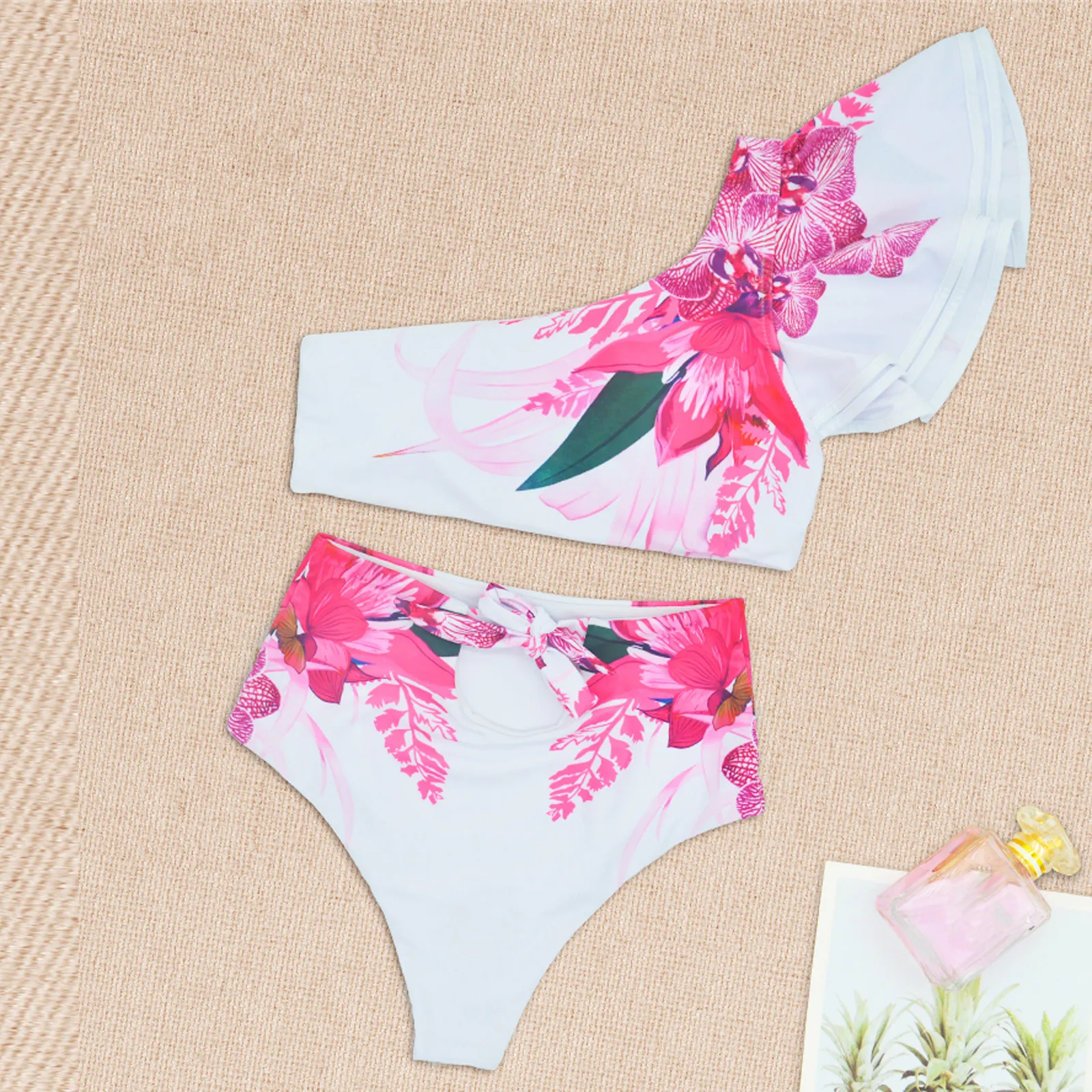 

Women's Sexy Two-piece Swimwear Floral Print Swimsuit Bikini Swimming Beachwear Sexy Leaf Print Bikini