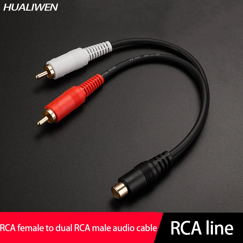 RCA линия Lotus 1 гнездо на 2 штекера аудио кабель двойной штекер одна точка две