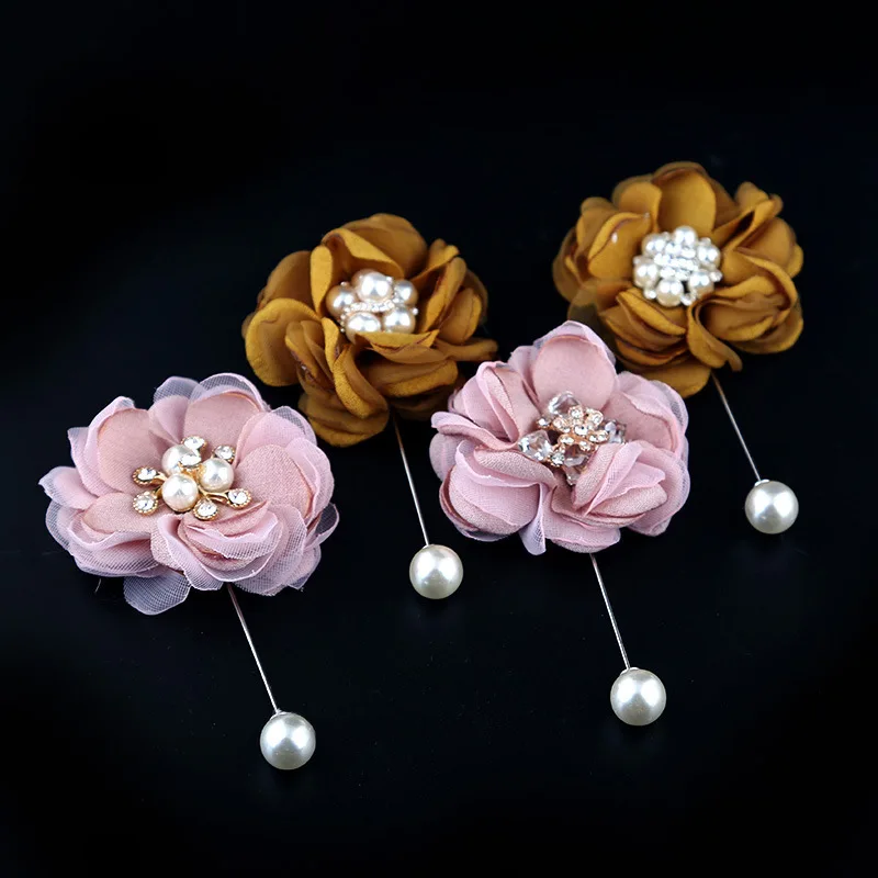 I Remiel модная большая тканевая брошь в виде цветка жемчужная булавка длинная игла
