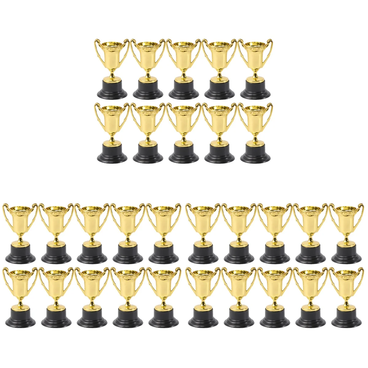 

30 pcs Plastic Reward Trophies Gold Award Trophy Cups School Rewarding Supplies