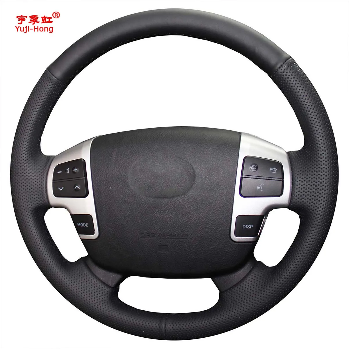 

Yuji-Hong Car Steering Genuine Leather Covers Case for Toyota Land Cruiser LC200 2007-2012 Hand-stitched Top Layer Cow Leather
