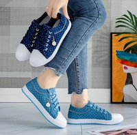 womens vulcanize shoes new style sneakers ladies lace up breathable walking canvas shoes tenis feminino floral casual shoes