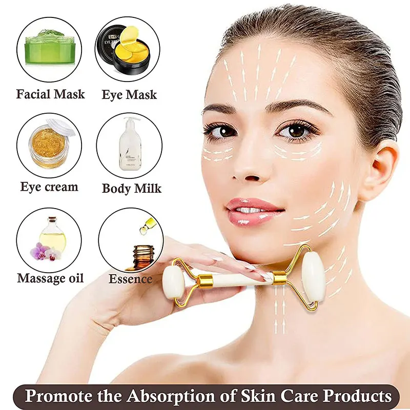 Массажер гуашный с нефритовым камнем для лица инструменты ухода за кожей