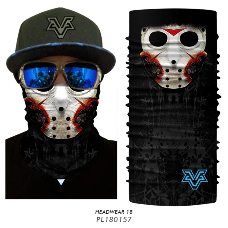 3D бесшовная Пыленепроницаемая маска Скелетон Череп призрак Балаклава головная