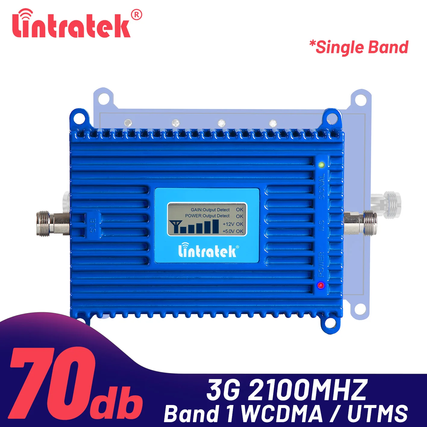 Повторитель сигнала Lintratek 70dB 3G 2100 МГц усилитель мобильного телефона UMTS Band 1