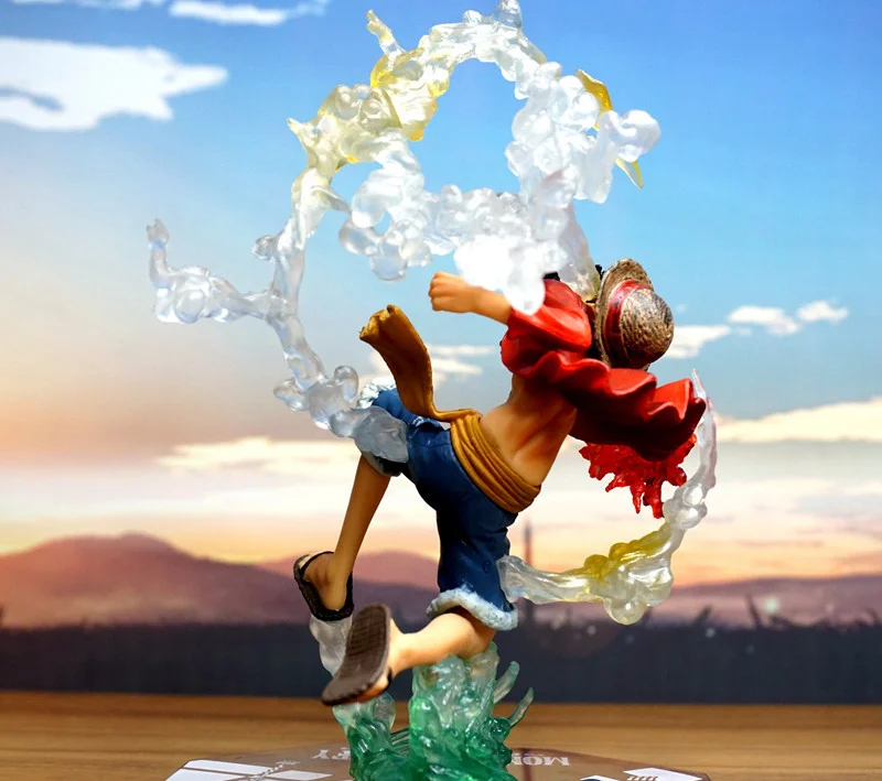 

Anime One. Pieces Quatro Four Emperors Sittingg Ver. Luffy Fighter PVC Action Figures OP Luffy Zoro Sanji Collectibles Model