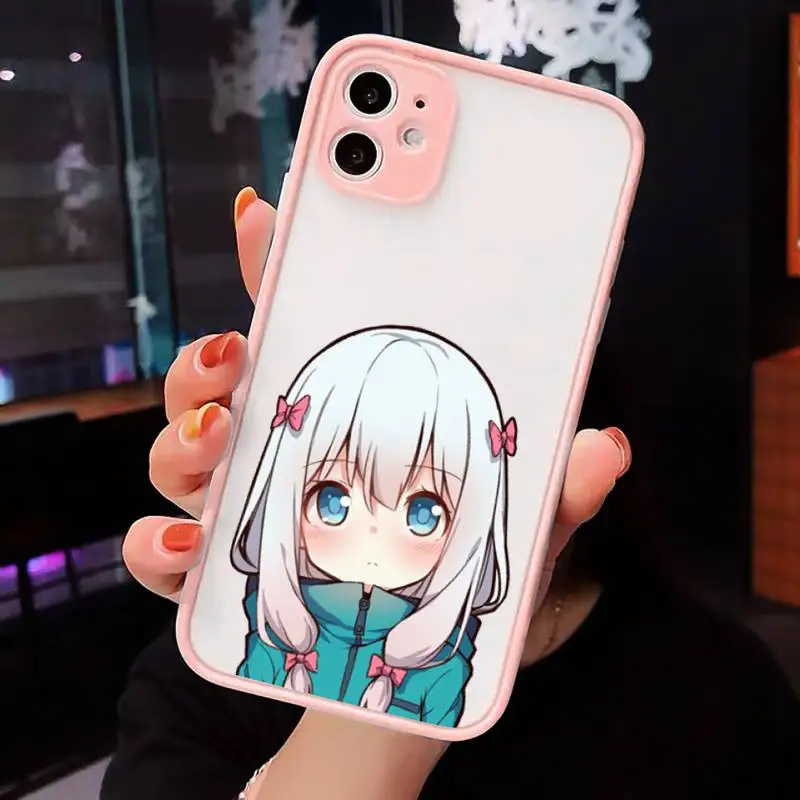 

Anime eromangasensei cute girl Phone Case Matte Transparent for iPhone 7 8 11 12 s mini pro X XS XR MAX Plus cover funda