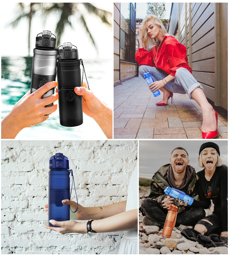 Спортивная бутылка для воды ZORRI Drak Blue, лучший многоразовый шейкер для протеина, Bpa бутылка для воды, для пеших прогулок, велоспорта, тренажерного зала, botella de agua