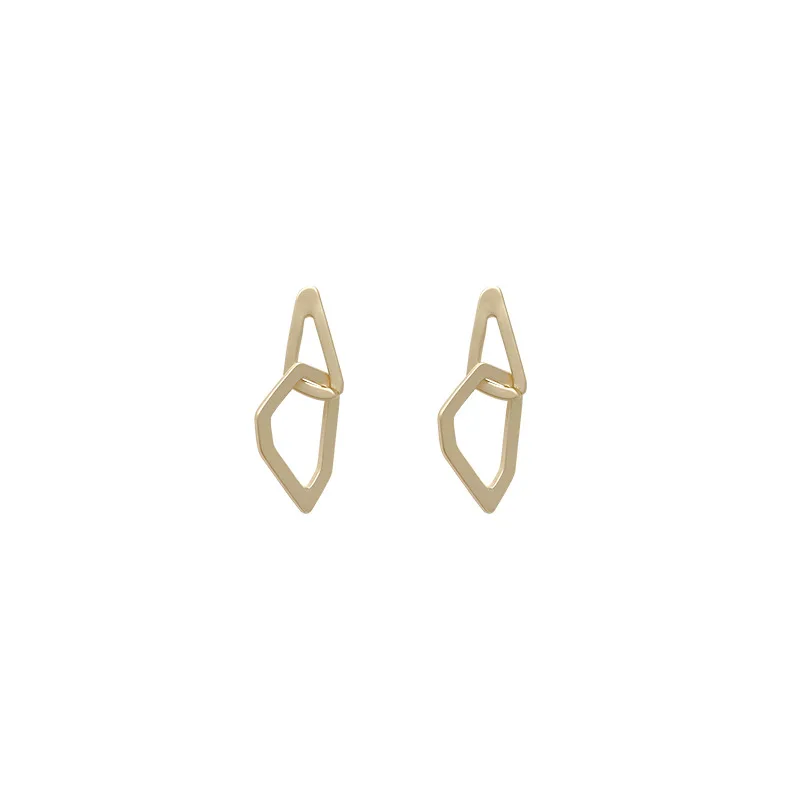 

925 Sterling Silver Geometric Geometric Irregularity Hoop Earrings For Women Simple Metal Style Earrings For Women Jewelry Party