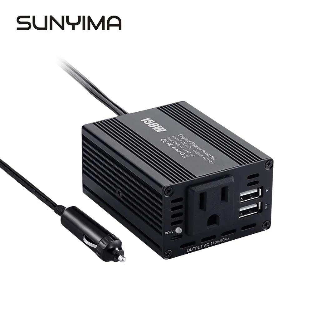 SUNYIMA 150 Вт DC 12 В 220 110 в автомобильный инвертор зарядное устройство конвертер