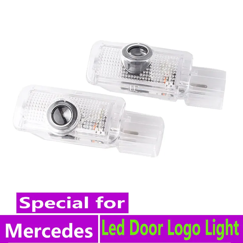 

2pcs Car door Courtesy light For Mercedes Benz R GL ML M Class X164 W251 W164 4MATIC ML300 ML500 R300 R320 LED Car Shadow Logo