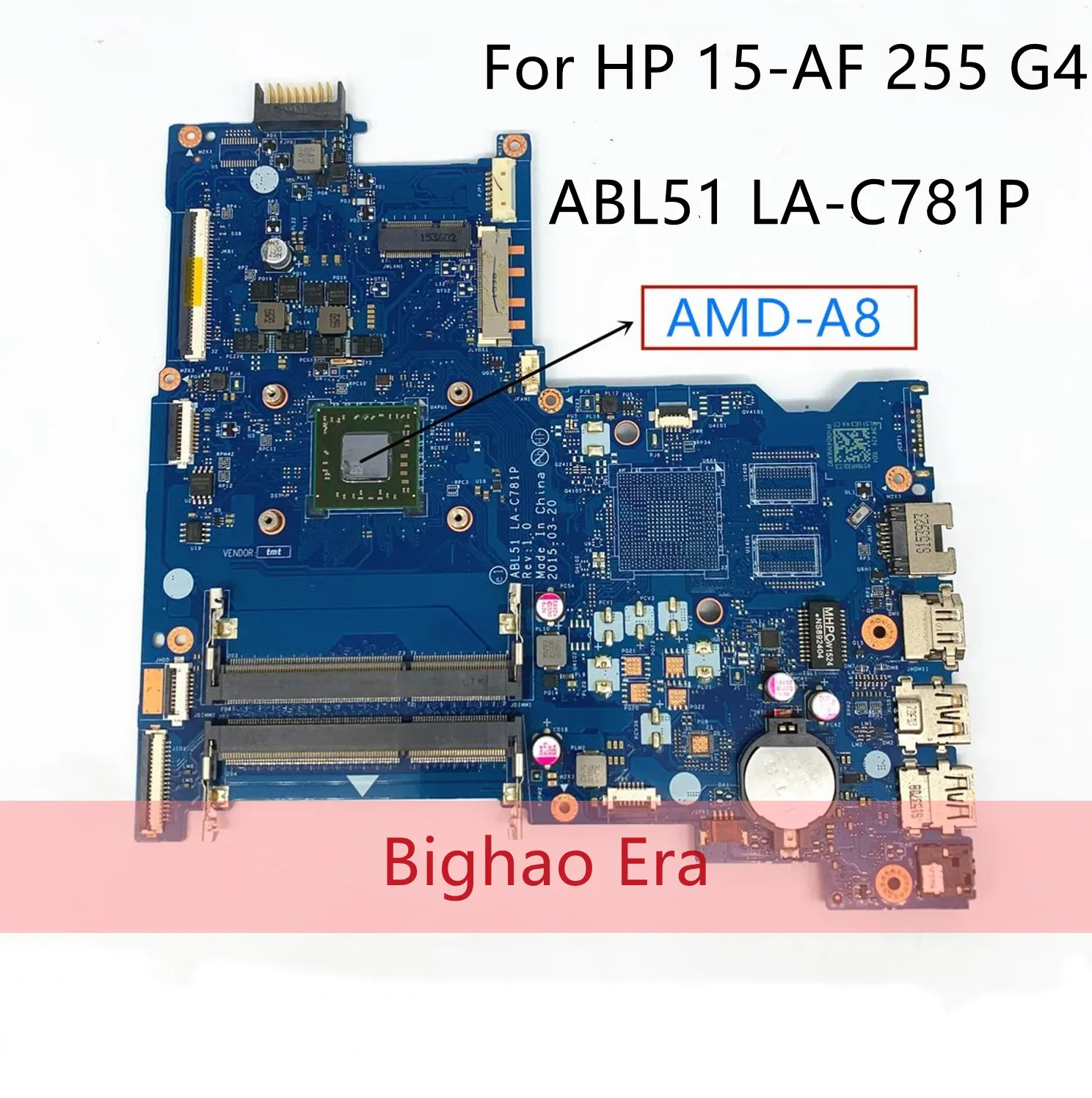 Для hp pavilion 15 AF 255 G4 Материнская плата ноутбука ABL51 LA C781P 813969 501 001 с A8 Процессор 100%