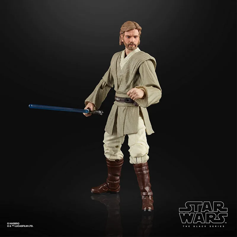 

Original Hasbro Star Wars Figure Obi-Wan Kenobi Jedi Knight The Black Series Collection Anime Action Figures Model Gift Kids Toy
