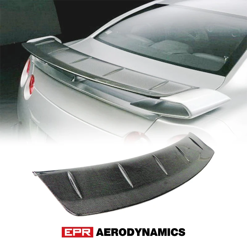Автомобильный Стайлинг для R35 GTR CBA DBA углеродное волокно OEM спойлер Wald Add On Gurney Flap