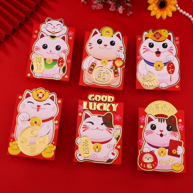 36 шт./набор с мультипликационным принтом Ox Lucky Cat Дизайн Бумага наклейки для