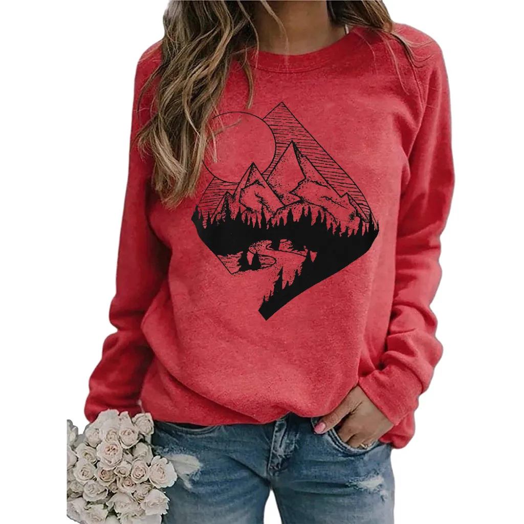 

Women Sweatshirts 2020 Fashion Autumn Spring Hoodies Long Sleeve Hoody Ladies print Casual Pullover Sweatshirt Female Outwear