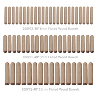 400pcsset multifunction art supplies home diy fluted wood dowel easy insertion beveled ends straight grooved pins cylinder