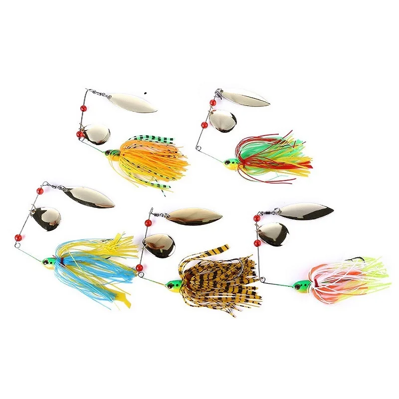 

5pcs Fishing Lure Wobbler Lures Spinners Spoon Bait For Pike Peche Tackle All Artificial Baits Metal Sequins Spinnerbait