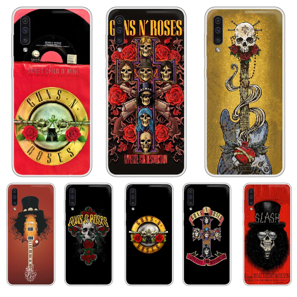 Чехол для телефона Rock Band Guns n'roses чехол XIAOMI Redmi Note 3 4 5 6 7 8 9 9s Pro max 8T 4X прозрачный