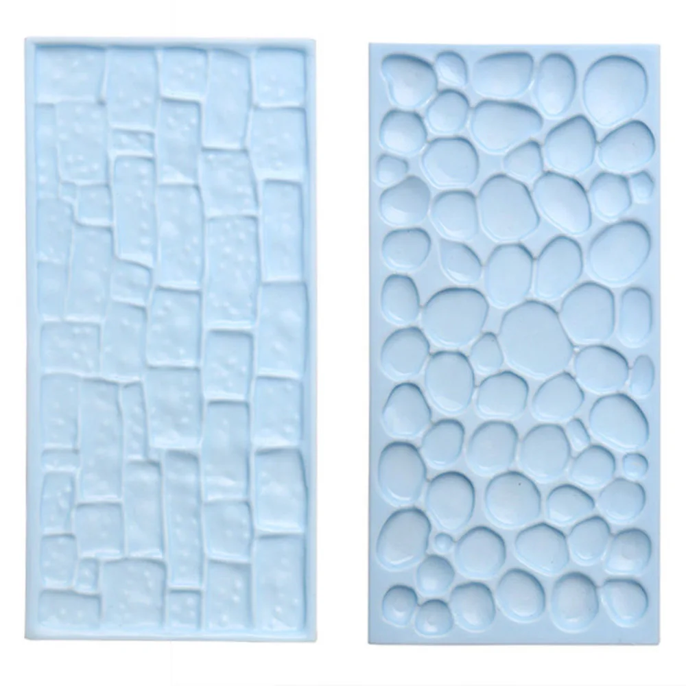 2 шт./компл. Инструменты для выпечки кирпичной стены из коры дерева пищевые силиконовые текстурные кухонные аксессуары для украшения тортов помадная форма