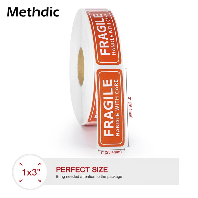 Самоклеящиеся хрупкие Предупреждение йки предупреждающая этикетка для доставки