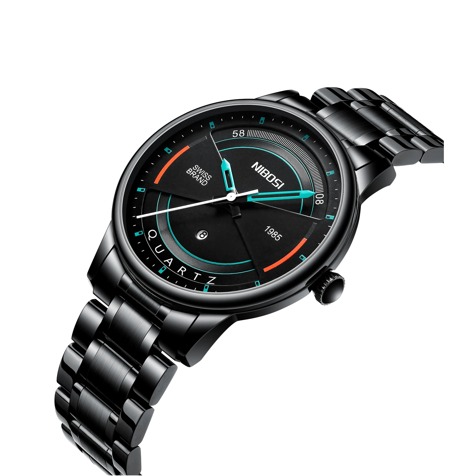 

NIBOSI 2021 New Quartz Men's Watch Retro Men Luxury Brand Chronograph Men Sport Watch Waterproof Full Steel Watches