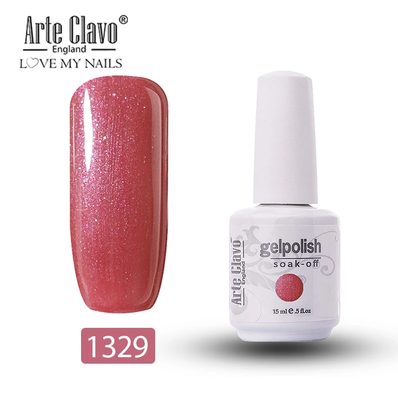 Arte Clavo 15ml New Color Gel Nail Polish UV Glitter Nail Gellak Matt Top Base Soak Off Nail Art Design Lacquer Nail Gel Varnish
