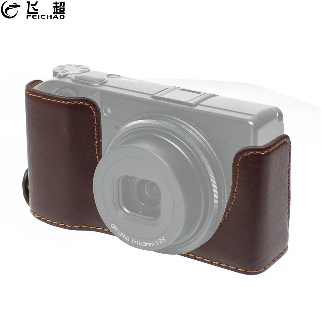 

Новые кожаные Камера сумка Защитный чехол Батарея дно раскрывается застежкой форма-подходит для Ricoh GRIII GR3 гр III половина тела крышка аксессу...