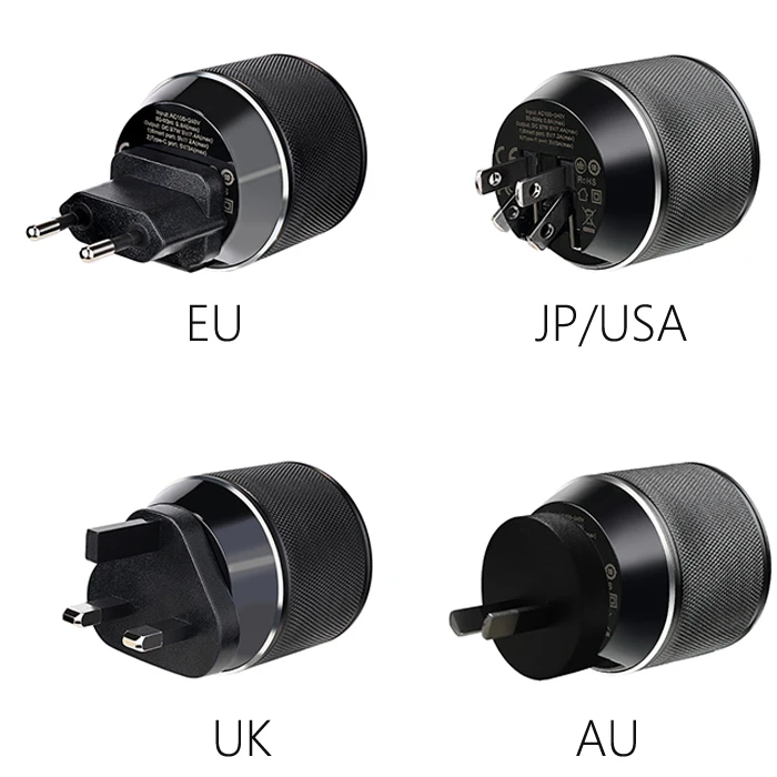 usb c 4 port usb charger with eu uk au travel plug for iphone android like galaxy s6 s7 s9 iphone 6s 7 plus xiaomi and more free global shipping