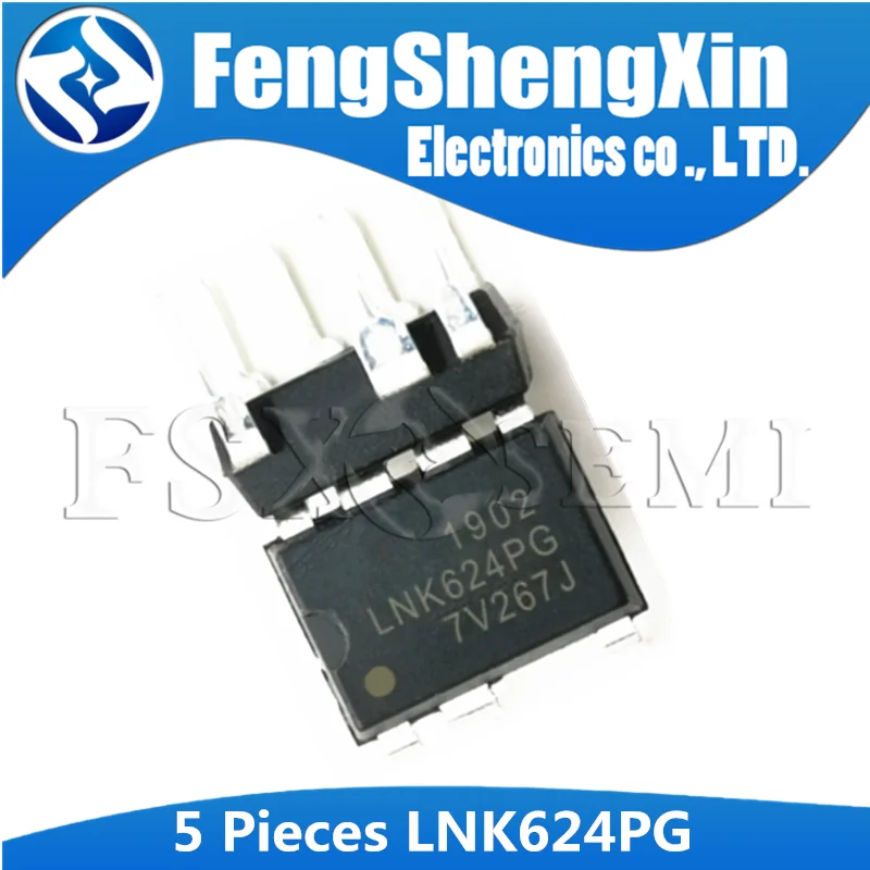 

5PCS LNK624PG DIP-7 LNK624 DIP7 LNK624P DIP 624PG Energy-Effi cient, Off-line Switcher IC