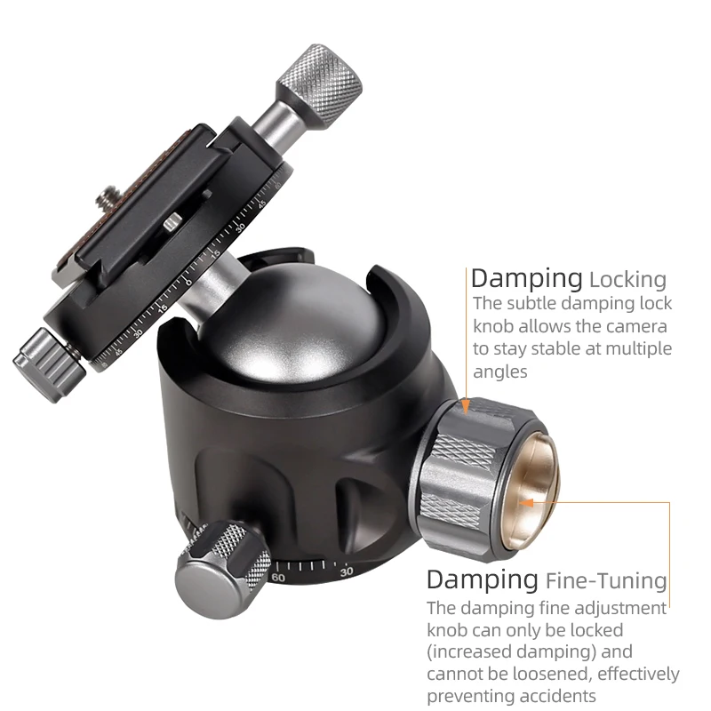 Шаровая Головка штатива XILETU LG44 панорамная головка для видео низкий центр тяжести