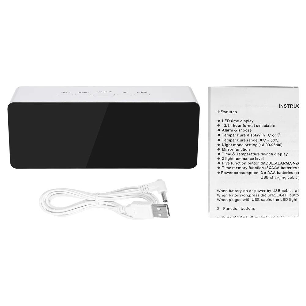 Горячие цифровые светодиодные настольные часы с USB и батарейным питанием
